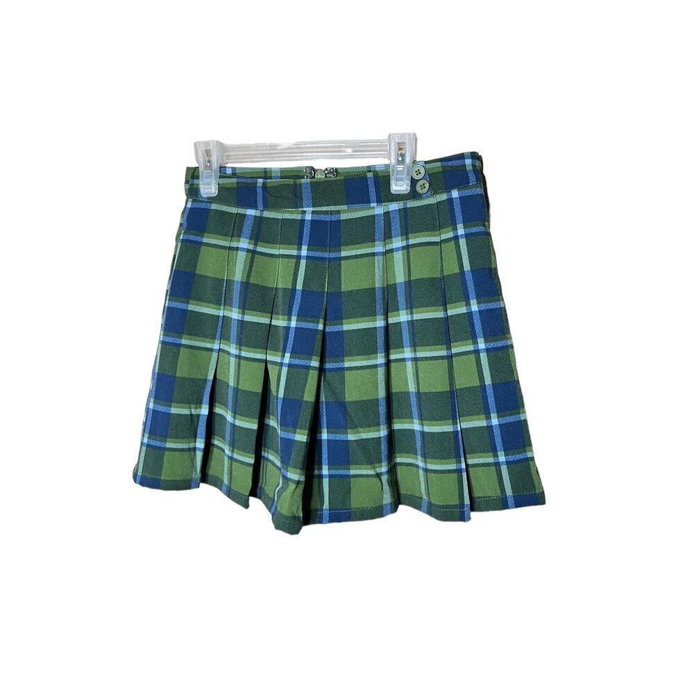 WeWoreWhat Green Blue Classic Plaid Tennis Skirt NWT‎ Size 2